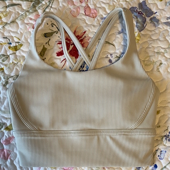 lululemon athletica Other - Light grey Ribbed lululemon Sports Bra size 4 preloved / like new condition